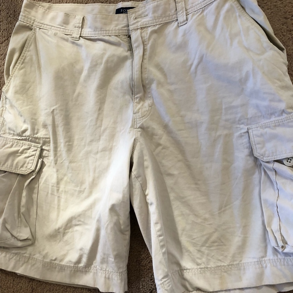 Tan Cargo shorts